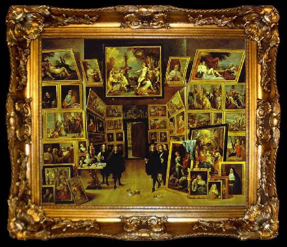 framed     David Teniers Archduke Leopold William in his Gallery in Brussels, ta009-2